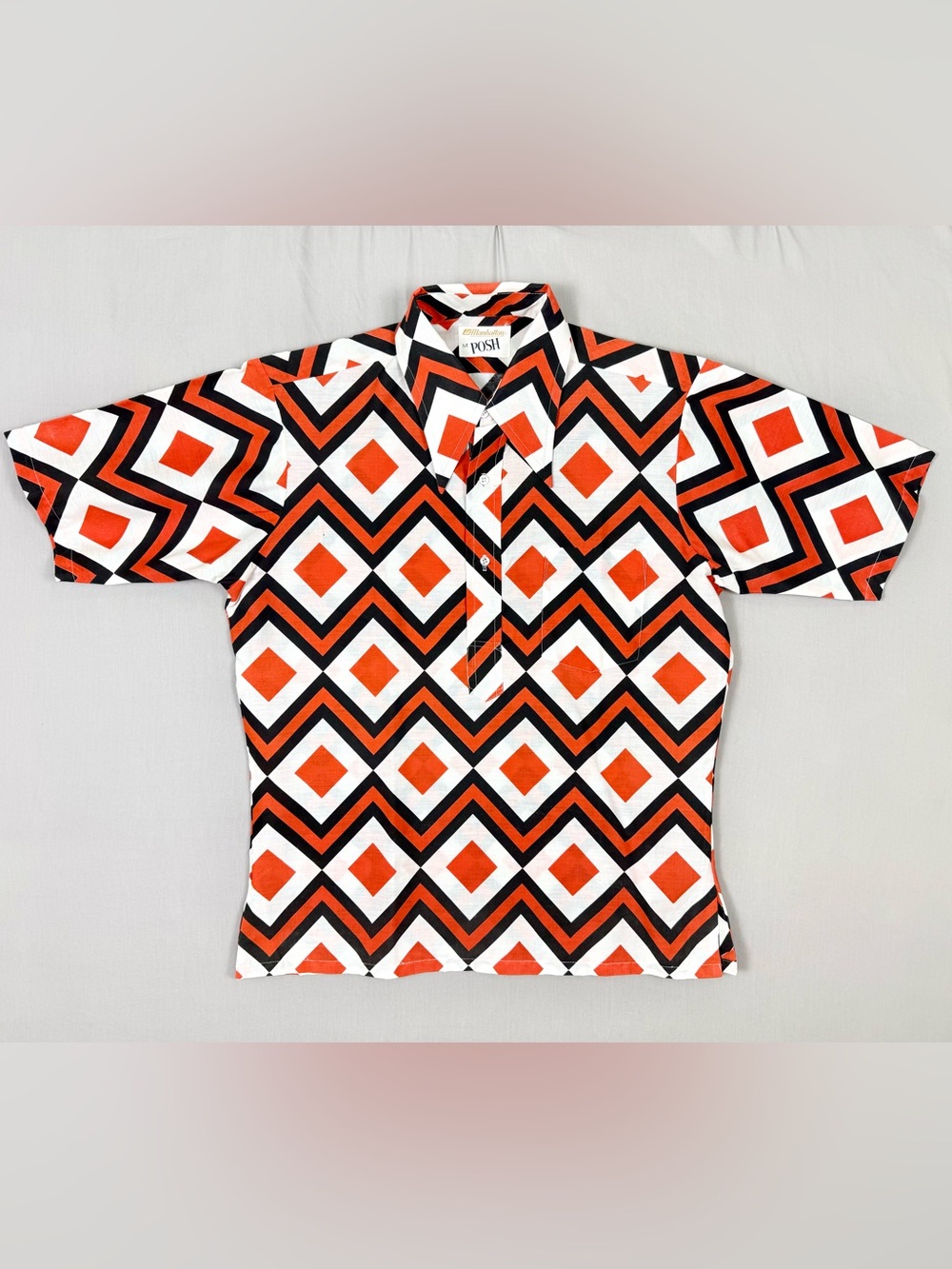 Vintage 70s Manhattan Short Sleeve Disco Shirt Men’s M